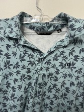 Travis Mathew “Featherweight Jungle” Shirt Men’s M Golf Polo AOP Floral Pattern picture