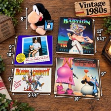 Vintage 1980s Berke Breathed's Bloom County Comic Strip Collection & Plush Toy picture