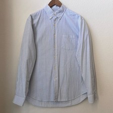🆕 Duck Head Pinstripe Button Down Dress Shirt - Blue & White picture