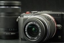 Olympus Pen Lite E-PL6 Black with 14-42mm + 40-150mm Lens US STOCK #12234 picture