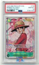 2025 One Piece OP13 Carrying on His Will 118 Monkey D Luffy Alt Art PSA 10 picture