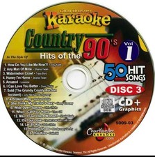 CHARTBUSTER 90’S COUNTRY KARAOKE CDG DISC CD+G MUSIC CD 5009-03 songs cd+g  picture