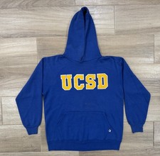 Vintage UC San Diego Hoodie Sweatshirt FITS LARGE Adult 80s 90s USA Russell UCSD picture