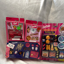 Mattel Barbie Ken Cooking Magic Color Changing Accessories Lot 11in 1997 picture