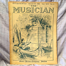 The Musician Aug 1909 Vol XIV Issue 8 Illustrated Oliver Ditson G. Fanchetti picture