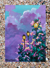 ACEO Art Card PRINT of Hand Painted & Signed Acrylic Original 3.5inx2.5in picture