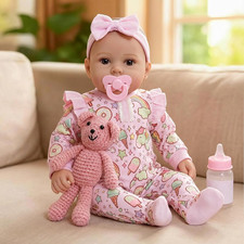 Baby Dolls, 17 Inches Large Realistic Baby Doll with Cute Soft Body, Real Life B picture