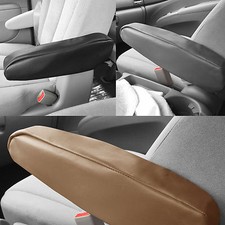 Faux Leather Pair Auto Car SUV Minivan Truck Armrest Covers Black Gray or Beige picture