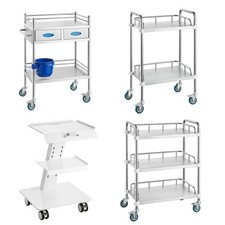 VEVOR Lab Rolling Cart Stainless Steel Medical Dental Lab Serving Cabinet Cart picture