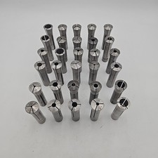 Lot of 30 R8 ROUND COLLETS, Brideport, Enco MFg Co, etc. *READ* for known sizes picture