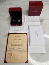 Cartier Trinity Earrings 18K Yellow, White, Rose gold Diamond Accent Full Set picture