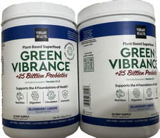 FOR 2 Vibrant Health Green Vibrance Blueberry Lemon 292g (10.30 oz) Powder 2027+ picture