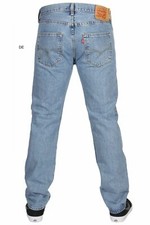 Levis 501 Original Fit Jeans Straight Leg Button Fly 100% Cotton Blue Black picture
