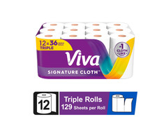 Viva Signature Cloth Paper Towels, 12 Triple Rolls, 129 Sheets per Roll picture