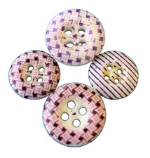 Antique Calico China Buttons picture