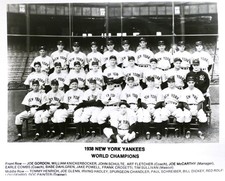 New York Yankees NEW YORK YANKEES 1938 WORLD CHAMPIONS TEAM PHOTO 8'' x 10'' inc picture