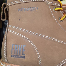 Frye Supply Men’s Brown Waterproof Leather Lace-Up Ankle Work Boots US 10 W picture