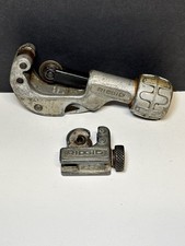2 Vintage RIDGID PIPE, BRASS TUBING CUTTERS, NO. 105 & NO. 103 Good Working Cond picture