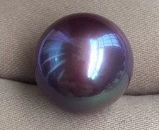 Huge 14mm South Sea Purple Grayish Round Loose Pearl Undrilled Men Women Jewelry picture