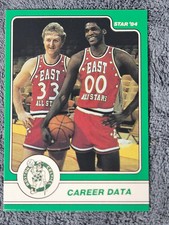1984 Star Player Set #16 Robert Parish Larry Bird Career Data picture