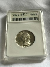 1946-D Washington Quarter ANACS MS65 picture