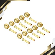 60 Pcs 4mm Tube OD Brass Compression Sleeves Ferrules Fitting Insert Support picture
