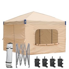 Aoodor 10'x10'/12'x12' Ez Pop Up Canopy Tent Portable Shade Canopy with Sidewall picture
