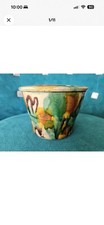 Antique. Chinese Porcelain Polychromed Jar with Lid 虎皮三彩茶叶盖罐! picture