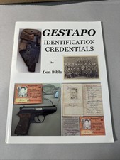 Gestapo Identification Credentials by Don Bible 2005 Rare History Book Police picture