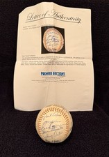 1974 Atlanta Braves Team Signed Baseball Clyde King Hank Aaron Johnny Oates picture