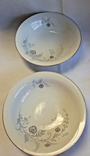 Tirschenreuth Bavaria Enchanting 2603 Platinum Trim Germany  Two Vegetable Bowls picture