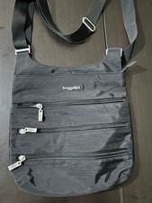 Baggallini Black Crossbody Shoulder Bag with Multiple Zippered Compartments picture