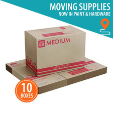 (10 Pack)  Medium Moving Boxes, 22 In. L X 13 In. W X 15 In. H, Kraft picture