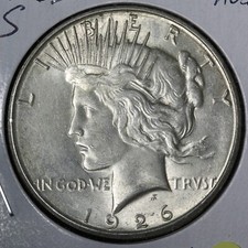 1926-S Peace Silver Dollar UNC UNCIRCULATED MS E555 WXNE picture