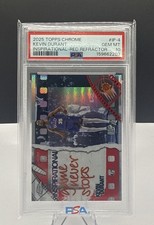 2025 Topps Chrome Kevin Durant Inspirational Red Refractor /5 #IP-4 PSA 10 Pop 1 picture