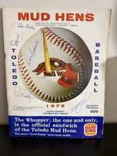 1978 Toledo Mud Hens Baseball Game Scorecard Program Autographs VINTAGE picture