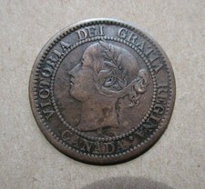 ERROR---CANADA 1859  BRONZE LARGE CENT COIN (KM# 1) 4.37 Gr. Thin Planchete  picture