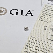 GIA Certified Natural .88 Ct Round Brilliant Cut I / SI1 Clarity Loose Diamond picture