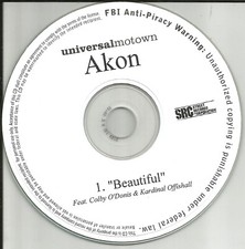 AKON w/ COLBY O’DONIS w/ KARDINAL OFFISHALL Beautiful TST PRESS PROMO CD Single picture