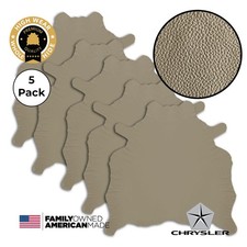 5X GENUINE BEIGE WHOLE HIDE 42 SQFT LEATHER COW AUTO UPHOLSTERY XL COWHIDE TAUPE picture