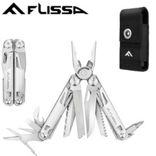 FLISSA 16-in-1 Multitool Pliers Folding Pocket Tool with Sheath Stainless Steel picture