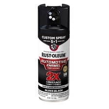 Automotive Enamel Custom Spray 5-In-1 Spray Paint, 12 Oz, Gloss Black picture