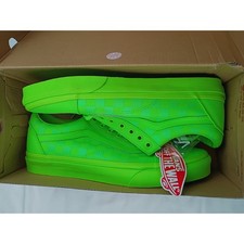 Vans Old Skool Neon Green Checkerboard Mens 10 Low Top Sneakers VN0A38G19LZ picture