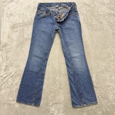 VTG 90s Lucky Brand Maggie Jean Flared Low Rise Bootcut Faded Distressed Sz 2/26 picture
