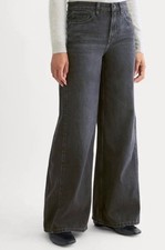 Everlane The Paneled Ultra Wide Leg Jean Twilight Washed Black Size 28R NWT picture
