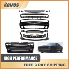 Fits 2008-2014 Dodge Challenger Hellcat Style SRT Front Bumper Cover Kit picture