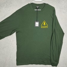 NEW Filson T-Shirt Mens Large LS Ranger Graphic Tee Green Crewneck Long Sleeve picture