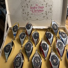 Vintage Sterling Twelve Days Of Christmas Ornaments By International Silver picture
