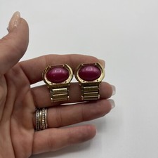 Vintage Cufflinks Wrap Around Gold Tone   #C833 picture