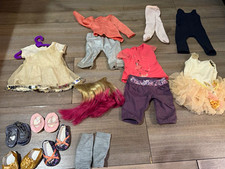 American Girl Doll Casual Clothing Lot Multicolor Dresses Tops Pants Shoes picture